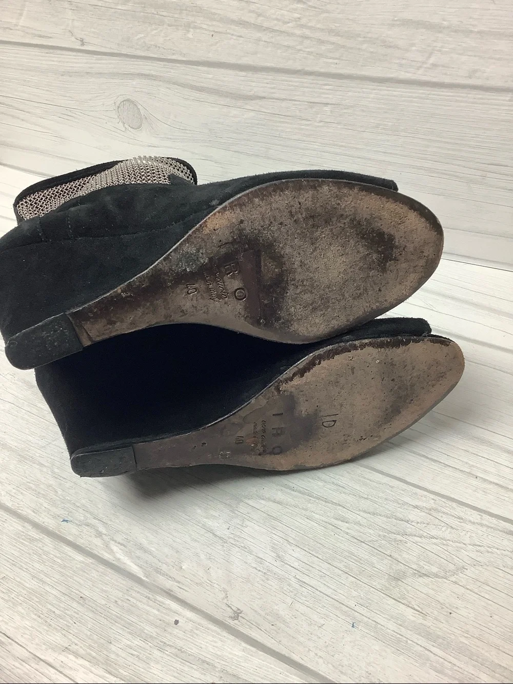 IRO Metallic Mesh booties